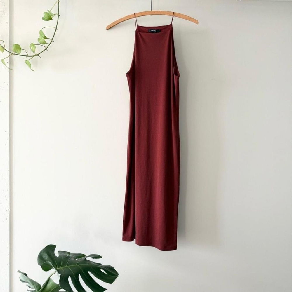 Forever 21 Women's Red Square Neck Sling Dress